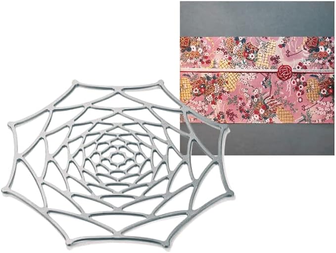 NOUSAKU Foldable Basket - Dahlia - Φ 8.4 inches, made with tin, Japanese traditional craft