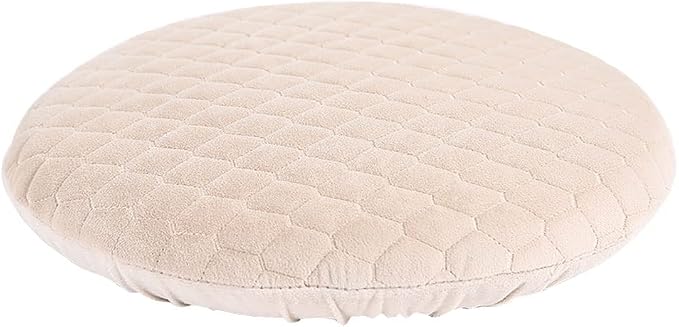 12" Round Seat Cushion Memory Foam Round Stool Cushion with Anti-Slip Bottom Soft Padded Round Chair Covers Pad for Home Kitchen Bar Beige