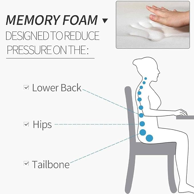 Detachable Cushion, Round Memory Foam Chair Pad, Non-Slip Design Soft Breathable Comfortable Seat Cushion, Suitable for Living Room, Dining Room, Office,With zipper, Washable -14x14inch- Light Blue