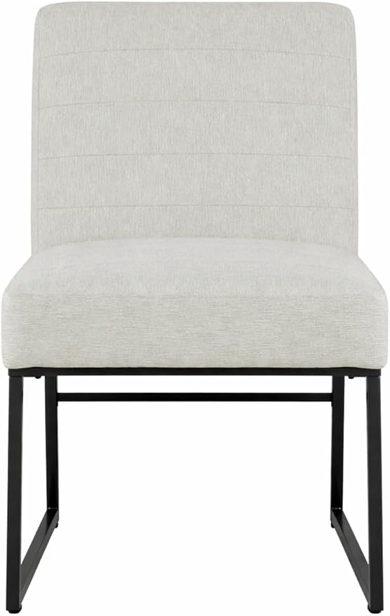 HomePop Channeled Metal Dining Chair - Sustainable Gray Woven (Single Pack)