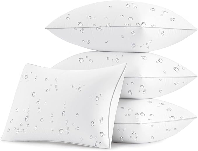 MIULEE Pack of 4 12x20 Outdoor Pillow Inserts, Waterproof Decorative Rectangle Throw Pillow Inserts for Patio Sofa Garden Porch Couch