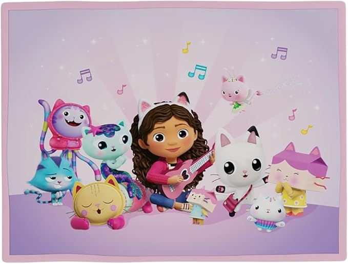 DreamWorks Gabby's Dollhouse Kids Room Non Slip Area Rug, 69 in x 52 in, (Official Licensed Product) by Franco