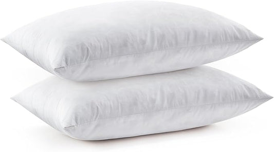 16x26 Feather Lumbar Pillow Inserts, Decorative Throw Pillow Inserts for Covers, Fuller Fit with Soft Support for Bed and Couch, Set of 2