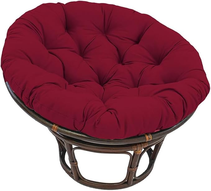 Papasan Round Chair Cushion, Thickened Soft Egg Chair Cushions Replacement, Hanging Swing Seat Pads for Outdoor Indoor Garden Patio (Without Seats)