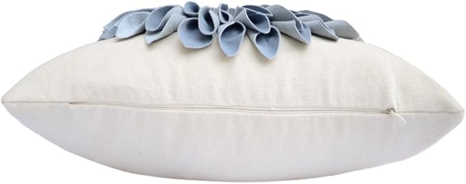 OiseauVoler Handmade Throw Pillow Covers 18x18 Inch Blue 3D Sunflower Cushion Covers Decorative Pillowcases Couch Living Room Farmhouse Decor