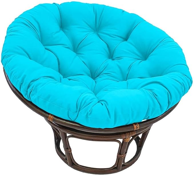 Papasan Round Chair Cushion, Thickened Soft Egg Chair Cushions Replacement, Hanging Swing Seat Pads for Outdoor Indoor Garden Patio (Without Seats)
