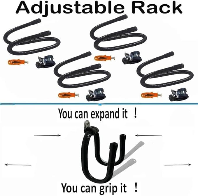 AUXPhome Power Tool Organizer - Wall Mount Garage Storage Rack, Hanger Hooks for Drills, Cables, Accessories & Tool Box - Holds 4 Drills