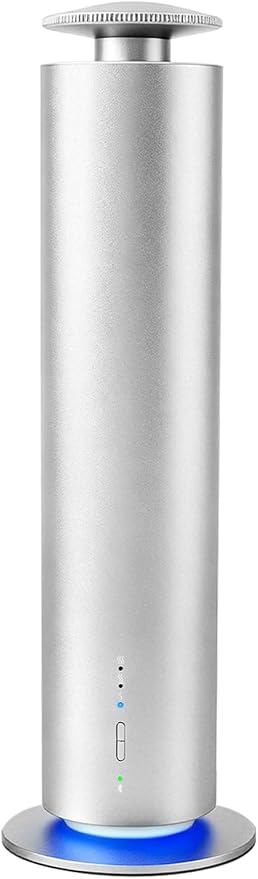 JEKAL Waterless Scent Diffuser Starter Kit with 5 Oils - Smart APP Cold Air Scent Machine, Up to 2000 Sq Ft for Homes Offices Hotels Spas - Quiet Essential Oil Diffuser 8H Battery 3-Color Light,Sliver