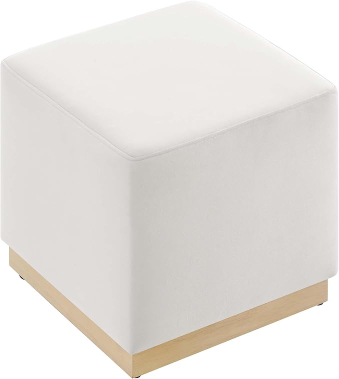Modway 17" Square Performance Velvet Upholstered Upholstered Ottoman