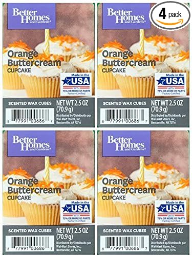 Better Homes and Gardens Orange Buttercream Cupcake Wax Cubes - 4-Pack