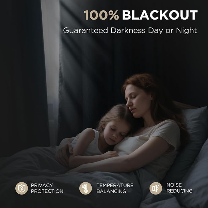 Joydeco Linen Blackout Curtains for Bedroom - 100% Light Blocking 1 Panels, Sage Green Drapes 100" W x 90" L, Thermal Insulated Room Darkening Curtains for Living Room, Rod Pocket & Back Tabs