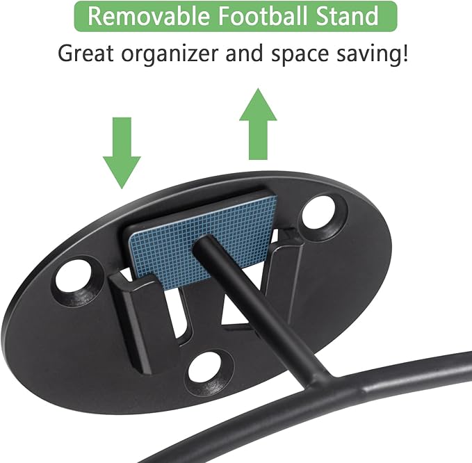Kevenal 2 Packs Football Room Décor, Wall Mount Football Holder Football Display Stand, Football Room Decor for Boys Man Cave (Super Strong)