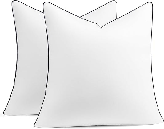 puredown® 22x22 Pillow Inserts Set of 2, Full Fluffy Down Alternative Decorative Pillows, Soft Plush Throw Pillows for Couch, Sofa, Bed and Home Decor