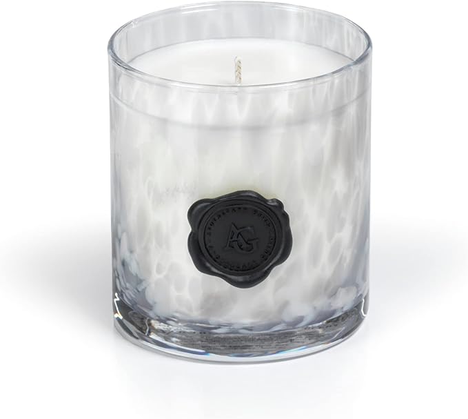 Zodax Apothecary Guild Scented Opal Glass Jar Candle in Gift Box- 11 oz - Lemon Peel, Lavender & Tarragon