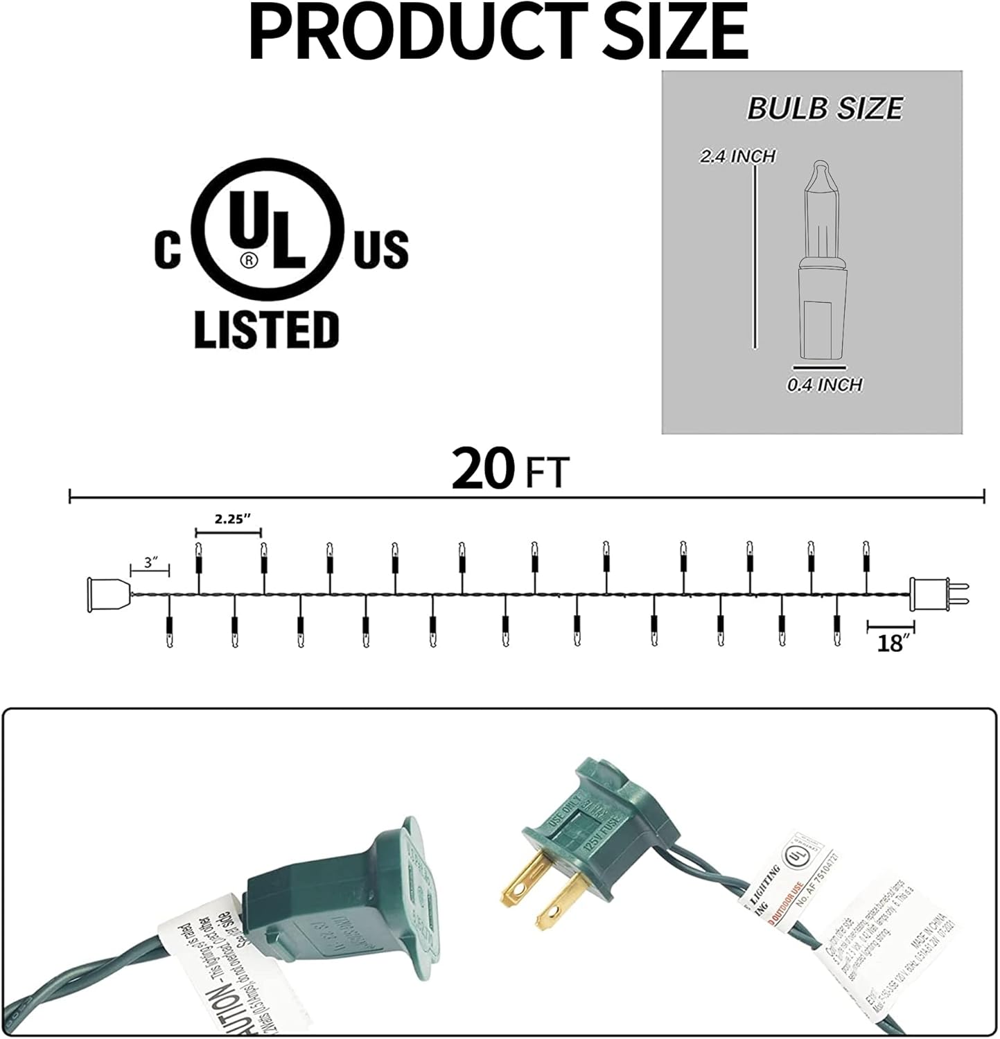 Blue Christmas Lights, 2 Pack Total 40 FT 200 Count Incandescent Christmas Mini Tree String Lights, Waterproof Christmas Decorations for Outdoor Indoor Xmas Patio Home Party Garden Yard Decor