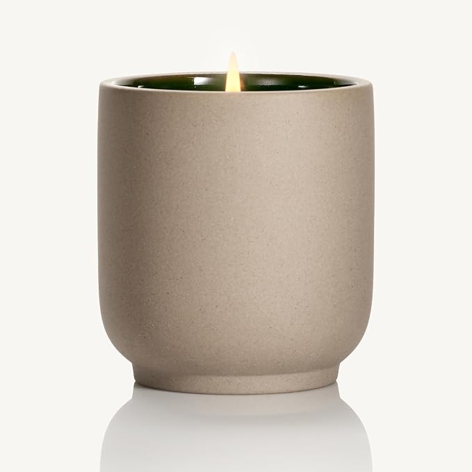 Homecourt by Courteney Cox Luxury Scented Candle, Cocomoi, 8 oz | 60-Hour Burn Time, Soy Wax Blend & Organic Cotton Wick, Kiln-Fired Reusable Ceramic Vessel