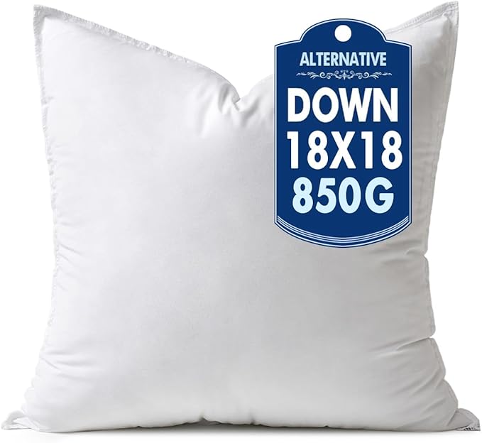 MIULEE 18x18 Synthetic Down Alternative Pillow Insert Decorative Throw Pillow 18 x 18 Inch Body Bed Sleeping Ultra Soft Fluffy Form for Sofa Couch Bed