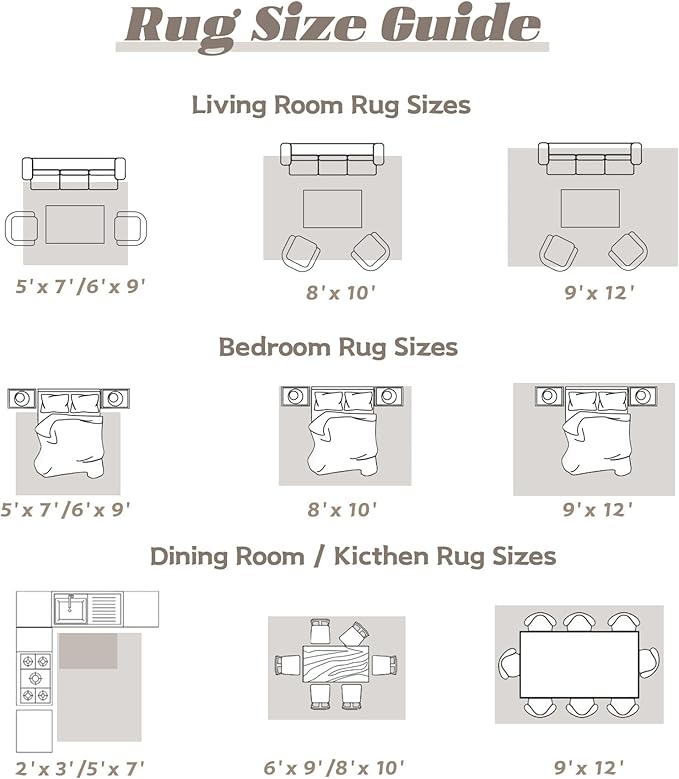 Area Rug 8x10 Washable Rug, Vintage Boho Medallion Rugs Non-Slip Soft Low Pile Large Distressed Rug Indoor Retro Carpet for Living Room Bedroom Dining Room Home Office (Taupe, 8'x10')