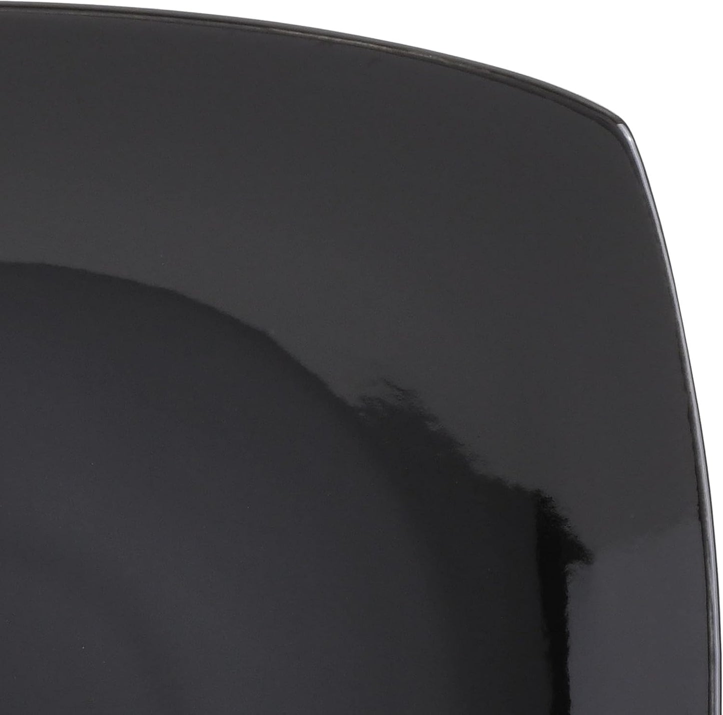 Gibson Elite Soho Lounge Square Reactive Glaze Stoneware Dinnerware Set, Service for 4 (16pc), Black