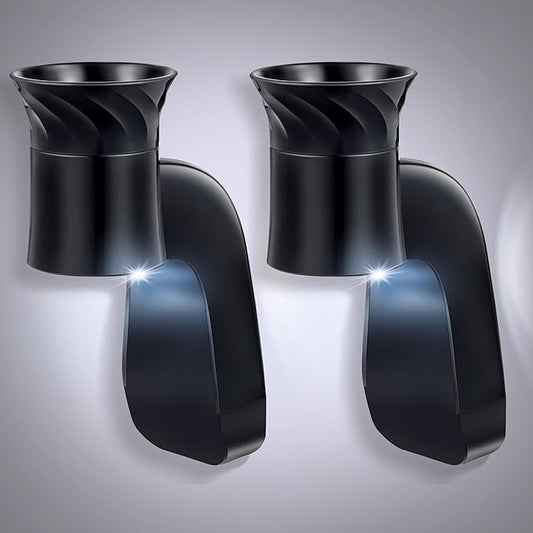 Hohean 2 Pcs Wall Fragrance Plug with Night Light Compatible with Bath and Body Works WallFlower Refills (No Fragrance Included), ETL Certified, Rotatable Scent Control Plug for Home/Office (Black)