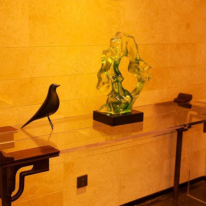 Mid-Century House Bird Room Decor - Resin Pigeon Adornment for Office Home Desk, Decoration Ornament Gifts Replica Sculpture (Black)…