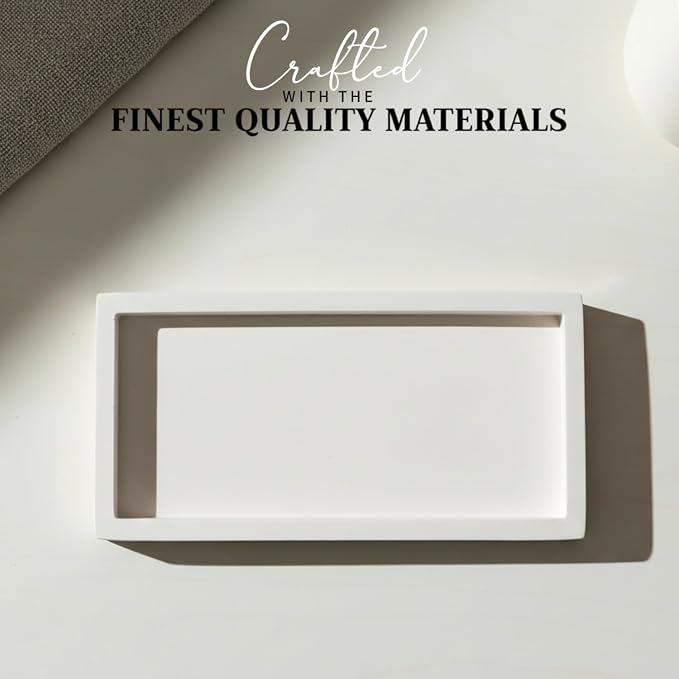 SURI Concrete Candle Tray – Small Decorative Stone Tray for Candles & Home Decor, Minimalist Candle Holder Tray