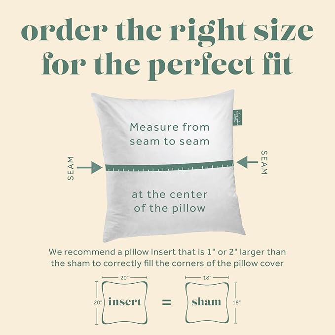 ComfyDown Decorative Throw Pillow Insert, Down and Feather Fill, 100% Cotton Cover, 233 Thread Count - Made in USA (14 X 36)