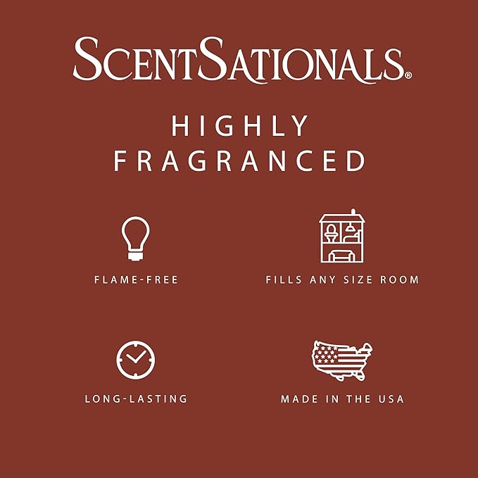 Scentsationals Wax Melts Strong Scent - Warm Apple Pie - Long Lasting Scented Melts for Warmers, 10oz (24-Cubes)