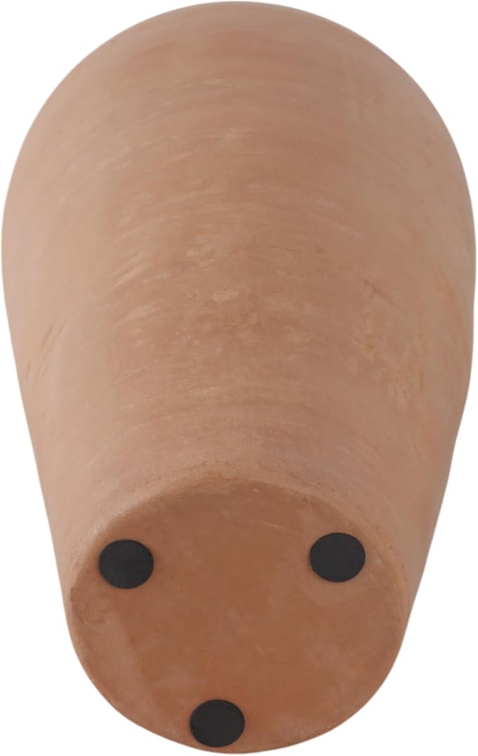 Sagebrook Home 16x9 Terracotta Ribbed Floor Vase, Natural