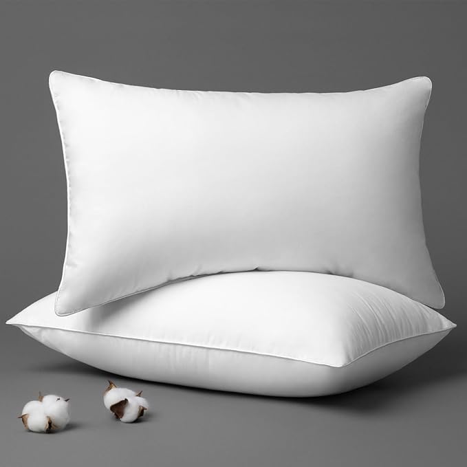 Phantoscope 12 x 20 Pillow Inserts - Throw Pillow Inserts with 100% Cotton Cover - Square Forms Microfiber Lumbar Pillow Sham Stuffer - Couch Cushion Pillows 12" x 20", 2 Count (Pack of 1)