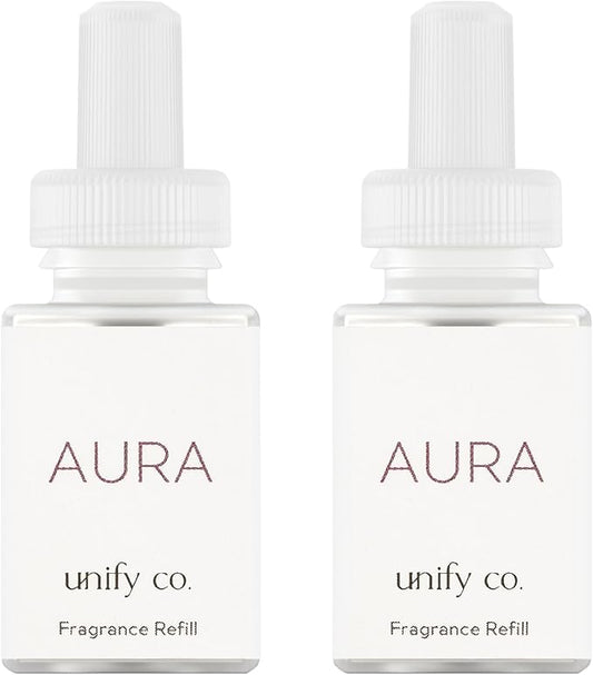 Pura & Unify Co. Home Scent Refill - Smart Air Diffuser - Long-Lasting Luxury Fragrance per Refill - Home Essential - Clean & Safe Diffuser Fragrance - 2 Pack, Aura
