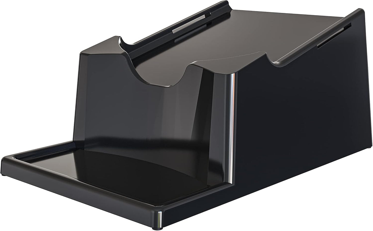 TidyFriend 2 Pack Liquid Laundry Detergent Holder Stand with Drip Tray & Rubber-Grip Feet, Stand for Laundry Room Organization and Storage, Fabric Softener Dispenser with Cup Holder (Black)