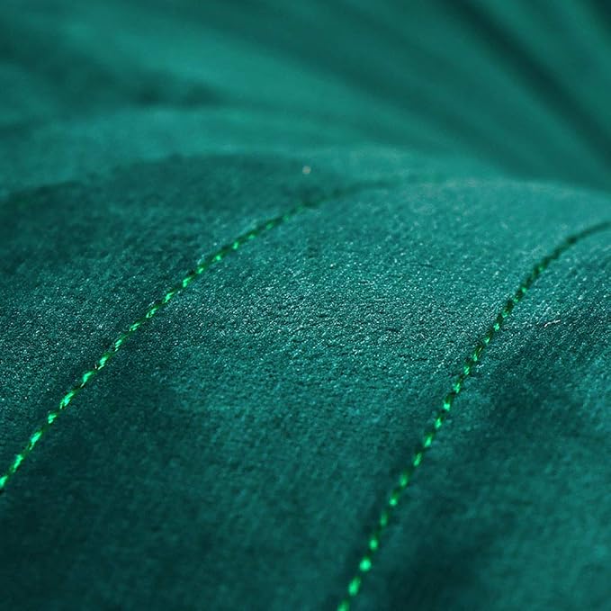 Teieas Velvet Round Throw Pillow Pleated Round Pillow Cushion Decoration for Couch Chair Bed Car Emerld Green