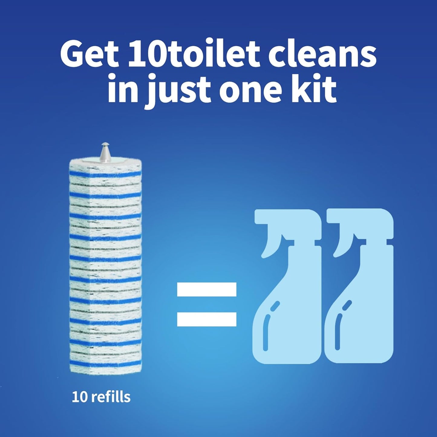 60pc Refills Disposable Toilet mats Brush Cleaning System, Toilet Cleaning Brush, 60 Replacement Brush Heads, No Handle or Base，Toliet Wand Refills,Toilet Bowl Clean Refill Pads,Toilet Scrubber Refill