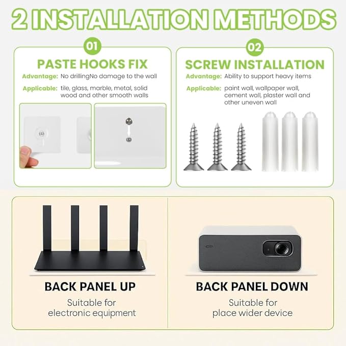 Steel Floating Shelves for Wall,Small Wall Shelf，Suitable for Bedroom, Living Room, Bathroom, Kitchen, Office (Warm White, 11.81x8.46 in)