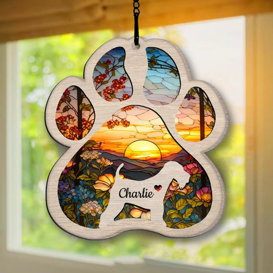 Personalized Airedale Terrier Suncatcher Dog Memorial Gifts, Custom Airedale Terrier Ornament Christmas Tree, Remembrance Gift, Loss of Dog, Sympathy Gift, Pet Memorial Ornament, Pet Loss Suncatcher