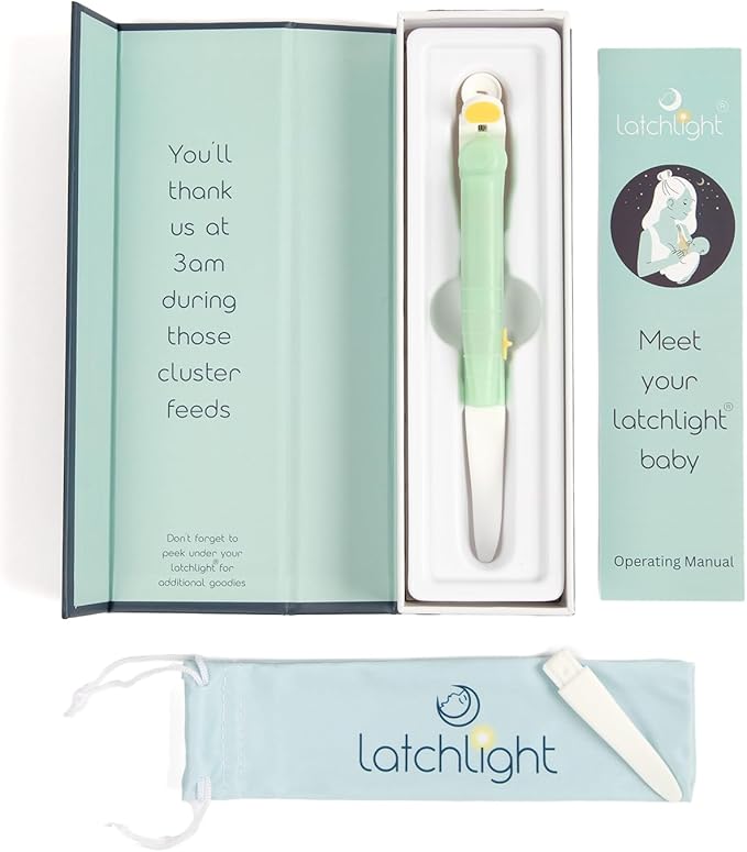 – Wearable Baby Night Light for Breastfeeding & Bottle Feeding | Dimmable Amber Glow | Melatonin-Friendly | Glow-in-The-Dark for Easy Locating | Silicone Tip Aids Latch Adjustments