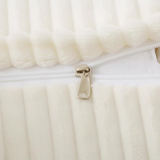 Corduroy Wedge Reading Pillow for Bed, 3 Sizes, 4 Colors for Bed, Sofa, Office Chair (White, Small 16 * 14 * 7in)