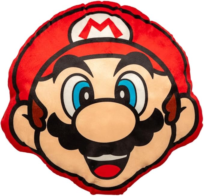 Nintendo Super Mario Gaming Bedding Super Soft Plush Decorative Pillow, One Size, (Officially Licensed Product) by Franco