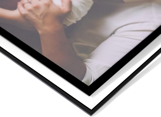 IZIDDO 4x6 Picture Frames Set of 4, Black Glass Photo Frame,for Wall Mount or Tabletop Standing, Gift Picture Frame, Horizontally or Vertically (4x6, Black or Sparkling silver Randomly)