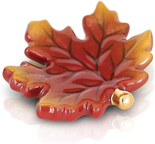 Nora Fleming Falling for You (Leaf) - Hand-Painted Ceramic Autumn Decor - Fall Minis for The Home and Office