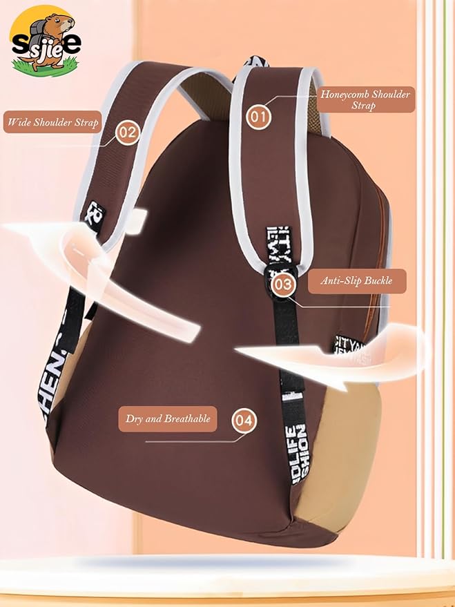 Waterproof Capybara Backpack，Large-capacity Kawaii capybara bag with 11-Piece Accessories (Badges, Pendants, Plush capybara, Stickers and others)