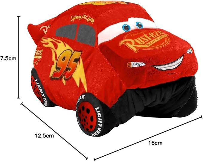 Pillow Pets Disney Pixar Cars 3, Lightning McQueen, 16" Stuffed Plush Toy