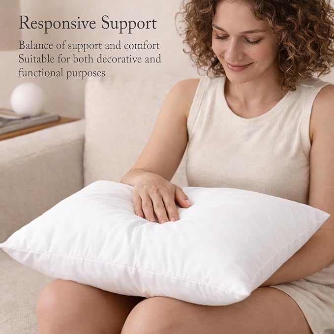 puredown® 20x20 Feather Down Pillow Insert, 1 Pack Throw Pillow Insert for Couch, Chairs, Office, Apartments