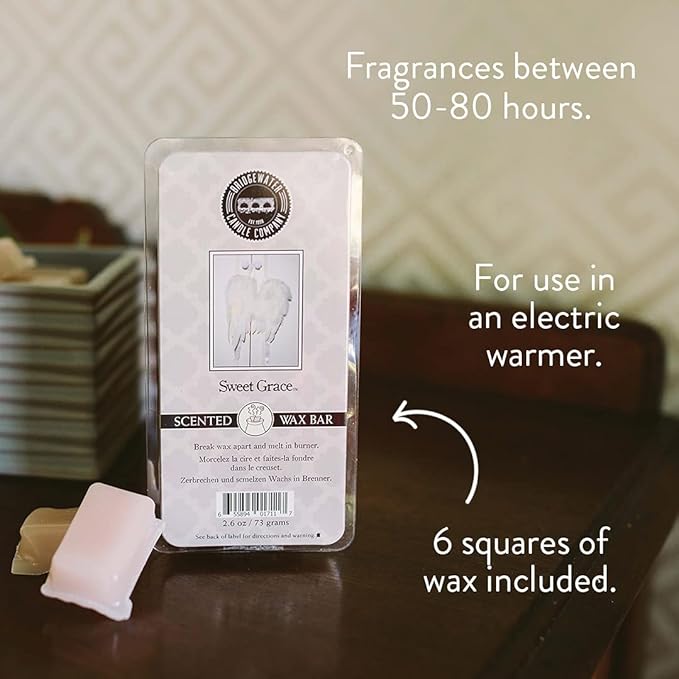 Bridgewater Candle Soy Wax Blend Bar of Wax Melts Air Freshener 3 Pack-Sweet Grace