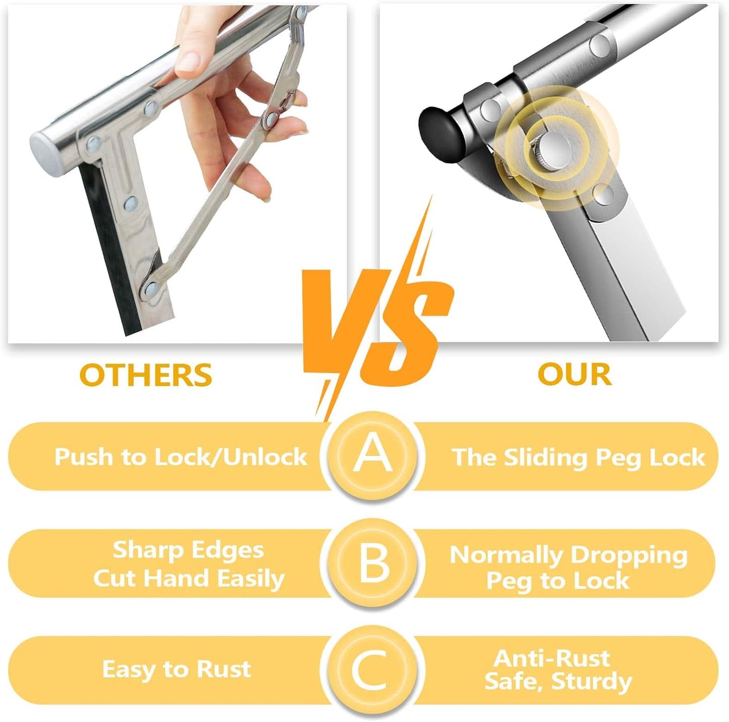 URYAN 79 Inches Stainless Steel Clothes Drying Rack, Heavy Duty Laundry Drying Rack Folding Indoor Outdoor, Portable Drying Rack Clothing, Free-Standing Laundry Stand with 20 Windproof Hooks