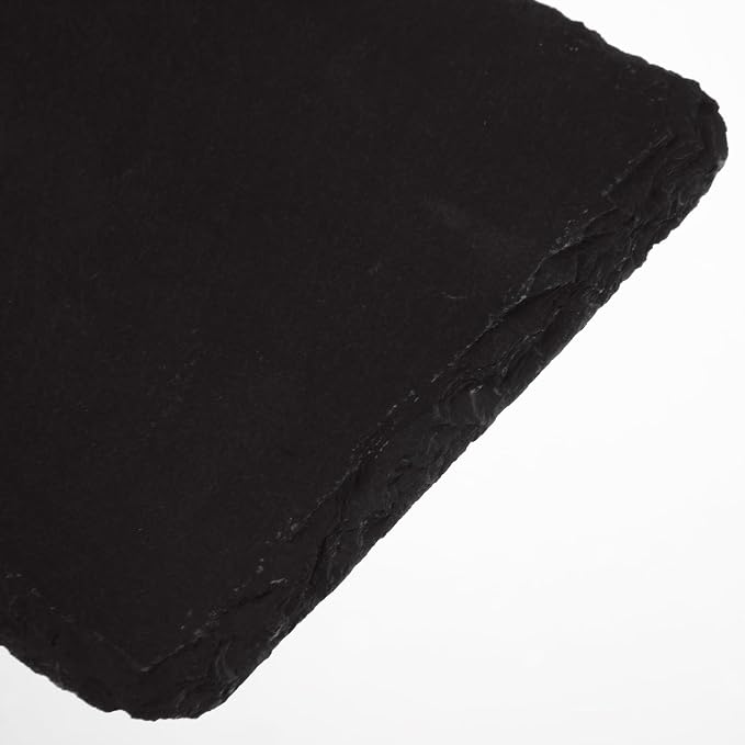 YOUNTHYE 36PCS Slate Coasters Bulk Black Stone Coasters Square Slate Coasters 4 inch Slate Stone Cup Coaster Set for Drink Bar Kitchen Home Blanks with Anti-Scratch Bottom