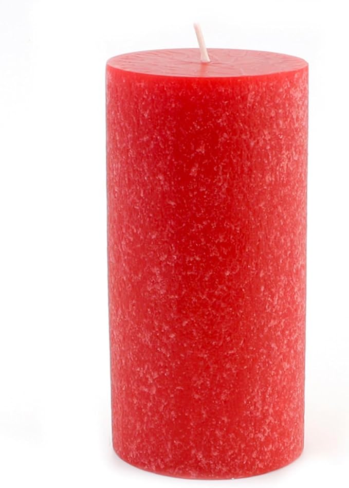 Root Candles Unscented Candles Premium Beeswax Blend Pillar Candle, 3 x 6-Inches, Red