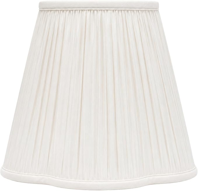 Royal Designs, Inc. BS-754-16WH-2 Bottom Scallop Gather Pleat Basic Lamp Shade, 8 x 16 x 13, White, 2-Pack