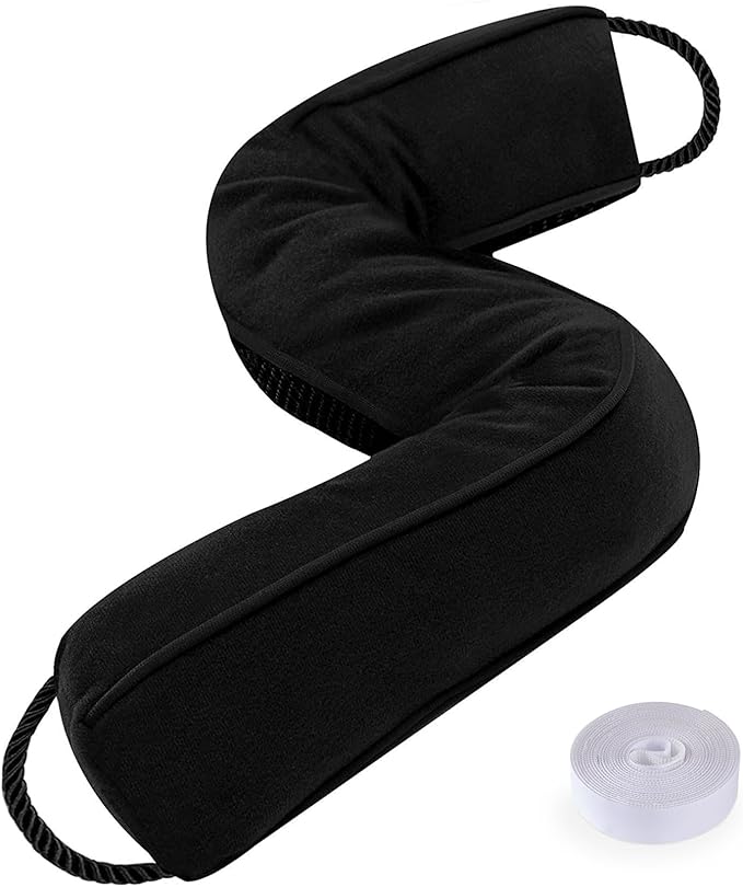 Sunolga Door Draft Stopper Blocks Hot and Cold Air with Removable Washable Cover for Bottom of Door, All-Season Seal for Noise, Light, Dust, Door Sweep for Gaps Up to 3", Home Essentials, 42", Black